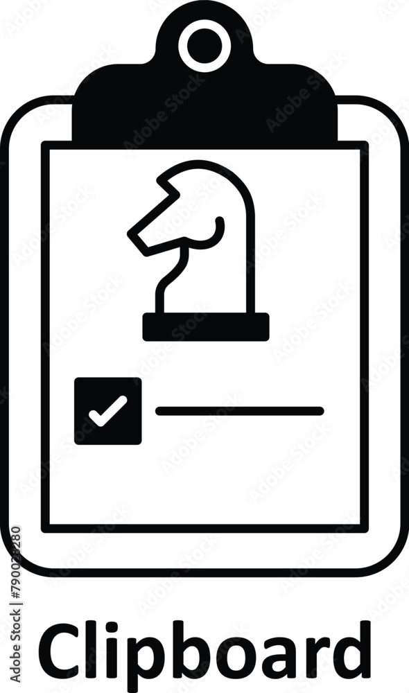 Clipboard Vector icon which can easily modify or edit