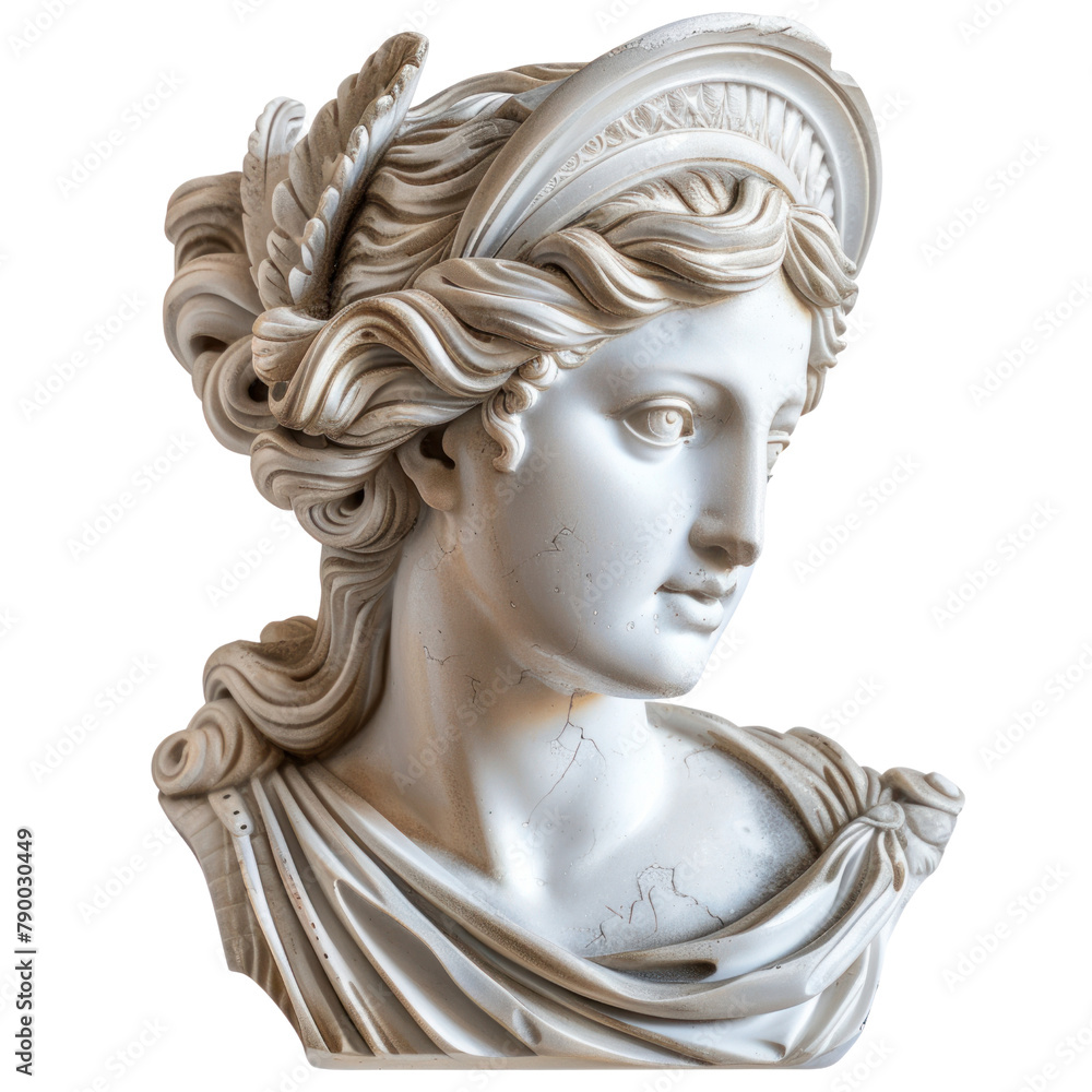 Obraz premium Hera of Baroque Art isolated on transparent png. 