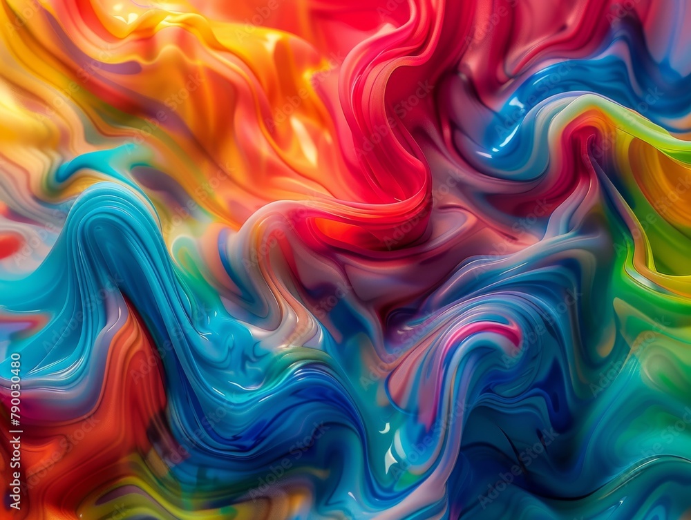 Colorful Abstract Swirls Art Merging and Diverging in Chaotic Pattern Colorful Abstract Swirls Art Merging and Diverging in Chaotic Pattern