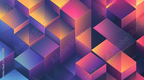 Geometric patterns with gradient colors