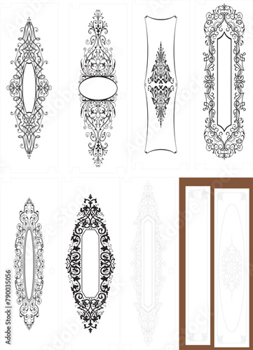 vector corners and floral pattern