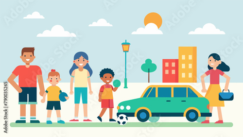 A community sports league organizing a carpooling schedule for parents to transport their children to practice and games to reduce the number