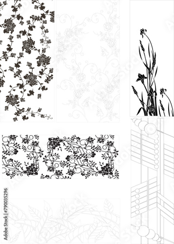vector decorative linear pattern