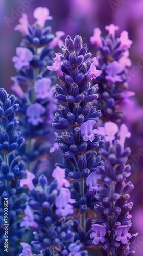 Flowers: A cluster of lavender flowers with their soothing fragrance