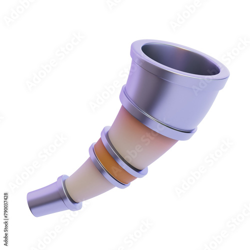 battle horn 3d illustration