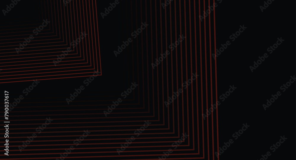 Futuristic red tech glow and shinning line.Modern shiny lines futuristic technology pattern. Geometric lines on dark blue background.
