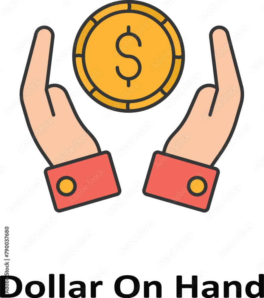 Dollar on hand Vector icon which can easily modify or edit Dollar on hand Vector icon which can easily modify or edit