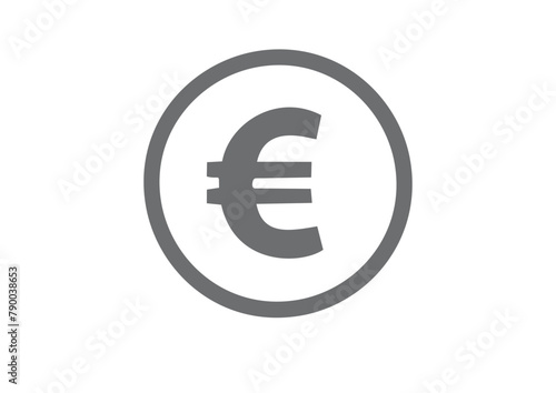 euro symbol on white background