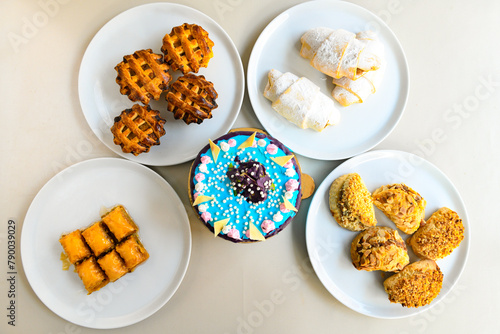 Turkish homemade sweet and savory cookies .Tatli tuzlu kurabiye. Karisik kuru pasta .