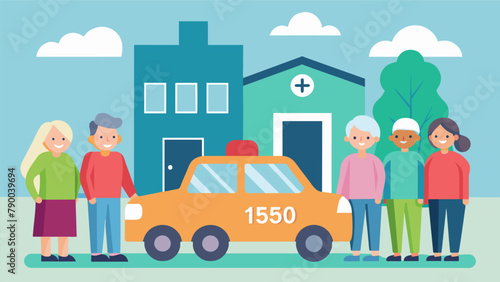 A community center organizing a carpooling program for seniors who have difficulty getting around town.