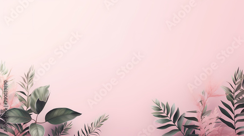 Simple leaves background  elegant plant design