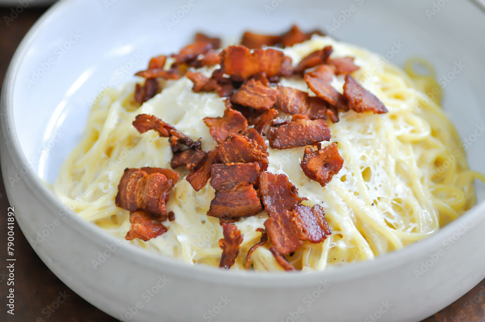 spaghetti , pasta or spaghetti carbonara or pasta carbonara with bacon spaghetti , pasta or spaghetti carbonara or pasta carbonara with bacon