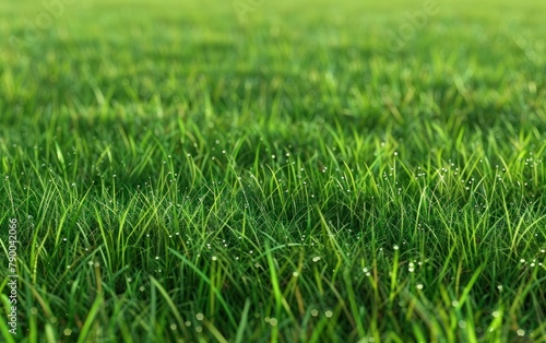 Dewy Morning Grass Field