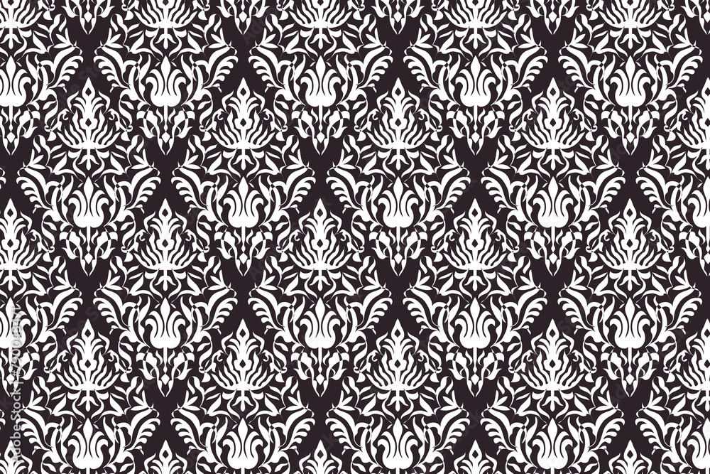 silver damask pattern full vector illustration. silver damask pattern full vector illustration.