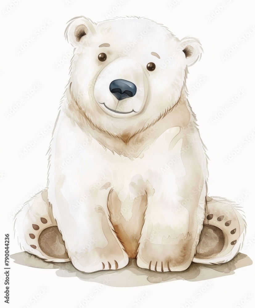 Christmas polar bear art illustration Christmas polar bear art illustration