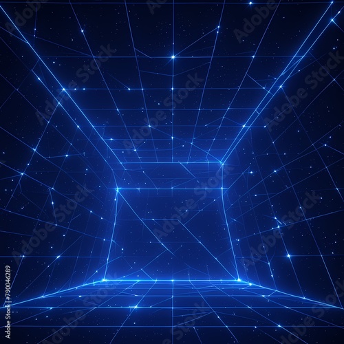 A Futuristic Neon Maze - Enter a World of Light and Technology