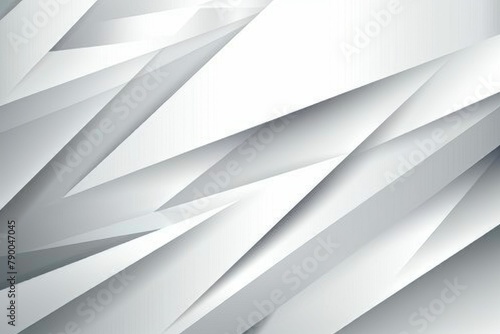 Grey and white glossy squares abstract hi-tech banner design. Futuristic geometric vector background. Beautiful simple AI generated image in 4K, unique. photo