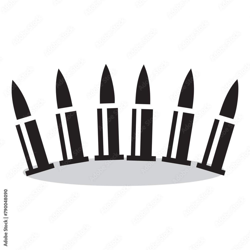 bullet ammunition vector illustration symbol design