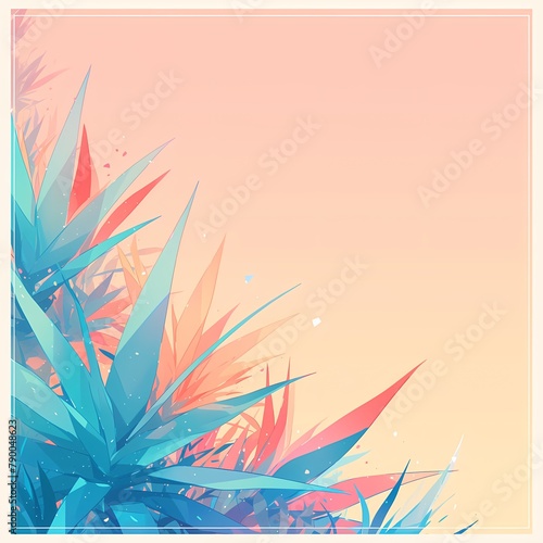 Enchanting Vibrant Agave Plant Silhouette for Graphic Design Projects