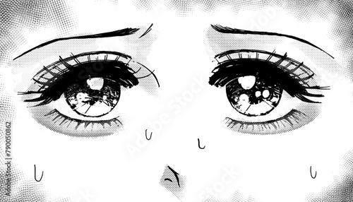 Canvastavla アイメイク失敗・涙袋を濃くし過ぎた人のイラスト