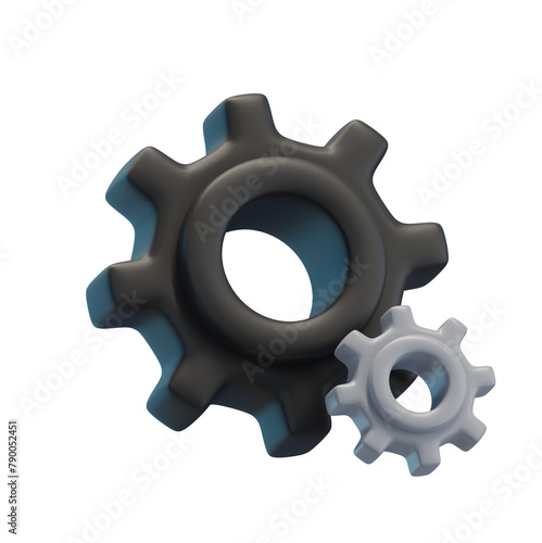 Setting 2 gear icon illustration (ID: 790052451)