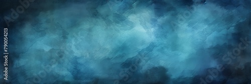 Abstract Watercolor Blue Tones Background With Brush Stroke Texture. Generative AI © pibi37.studio