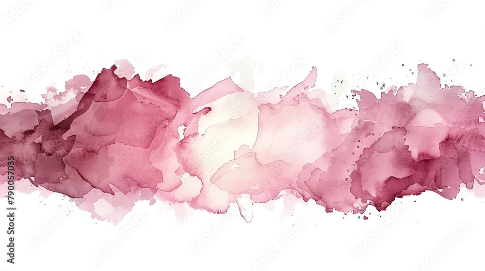 Pink and white watercolor brush strokes.