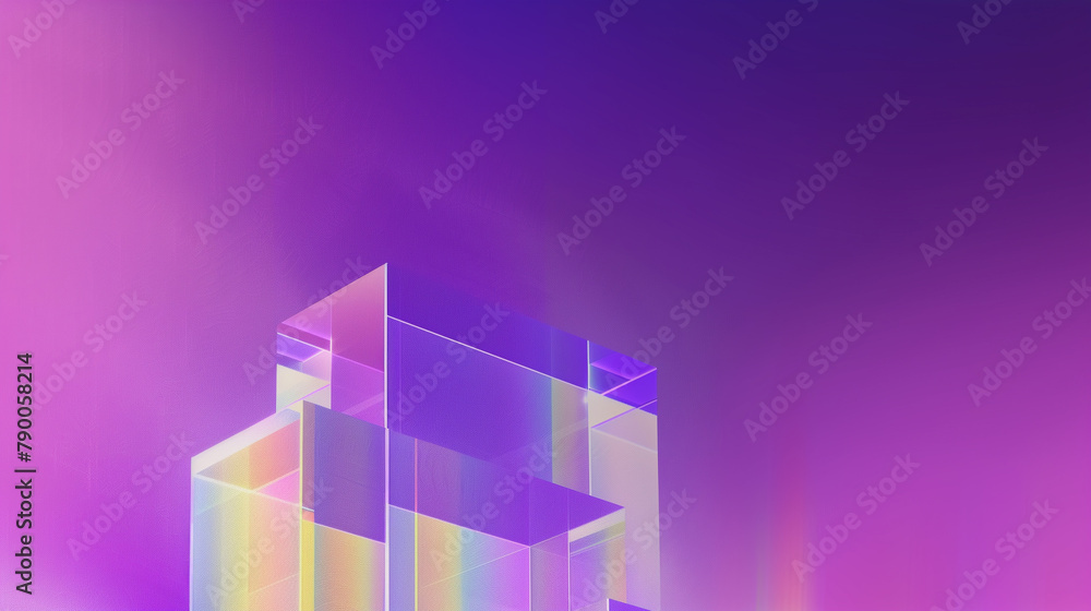 Fototapeta premium Colorful geometric shapes on gradient background