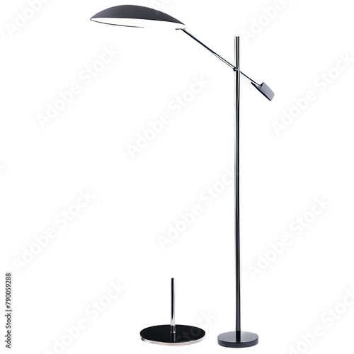 A modern floor lamp with an adjustable arm and minimalist design Transparent Background Images 