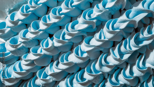 blue whipped cream pattern