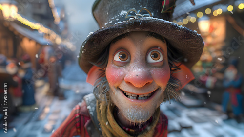 3D rendered computer generated image of a kawaii Bob Cratchit