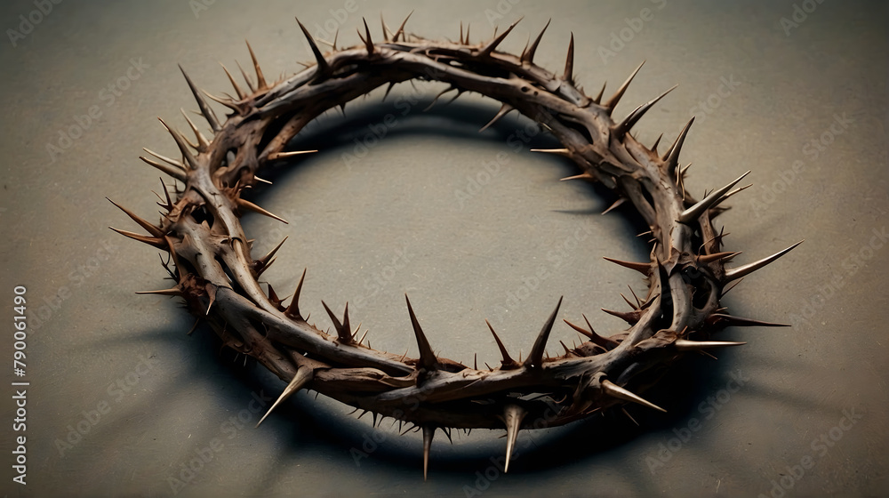 A close up of a crown of thorns with an isolated background A close up of a crown of thorns with an isolated background