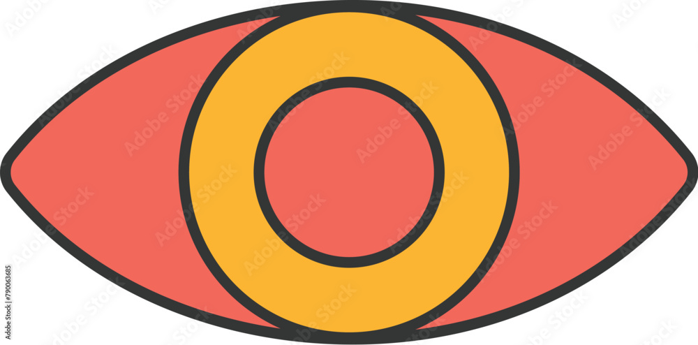 Obraz premium Eyeball Vector icon which can easily modify or edit