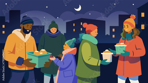 A street outreach team that goes out at night to distribute warm meals blankets and hygiene kits to those living on the streets.