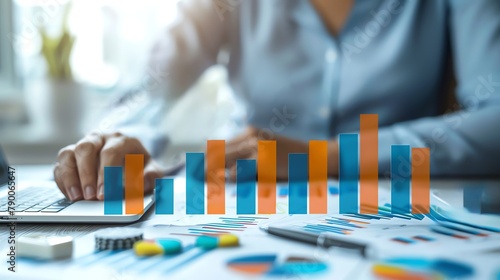 A visual representation of a successful businesss revenue growth yearoveryear