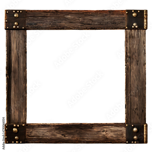 A rustic frame made from reclaimed wood Transparent Background Images 