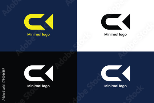 Canvastavla creative and unique letter cy logo design concept, cy logo, abstract c logo, cor