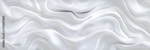 Seamless white glossy soft waves texture overlay for depth designs.