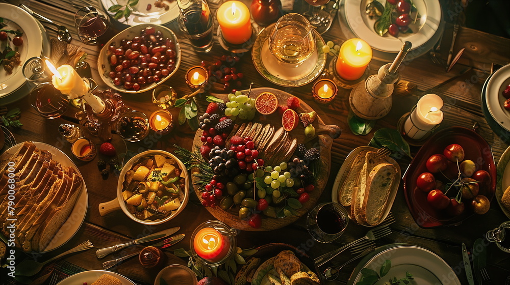 Festive dinner table Festive dinner table