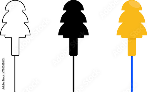 earplugs icon set