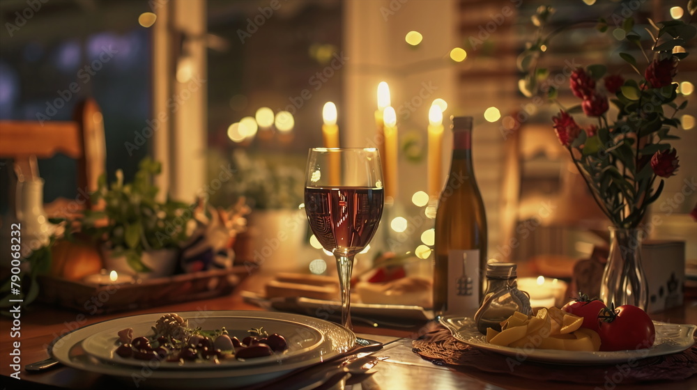 Festive dinner table