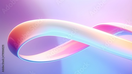 Close-up of a glowing neon infinite loop  set against a futuristic backdrop  vibrant and mesmerizing  watercolor  cartoon  animation 3D  vibrant
