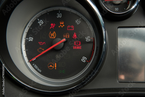 Light error illuminated on car dashboard