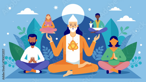 An interfaith meditation retreat incorporating teachings and practices from various spiritual traditions.