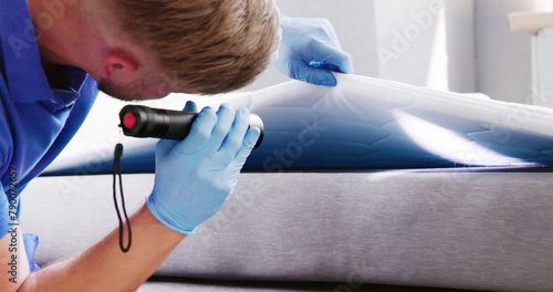 Schilderij op canvas Bed Bug Infestation And Treatment Service
