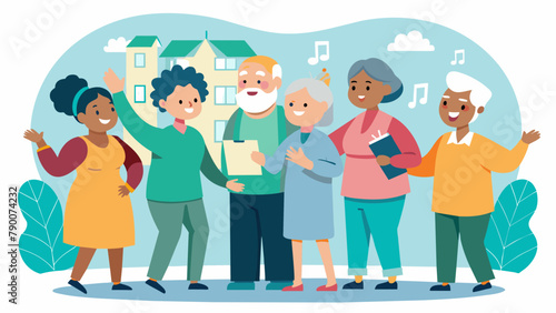 A group of volunteers visited a local nursing home providing entertainment and companionship to the residents. They sang danced and shared