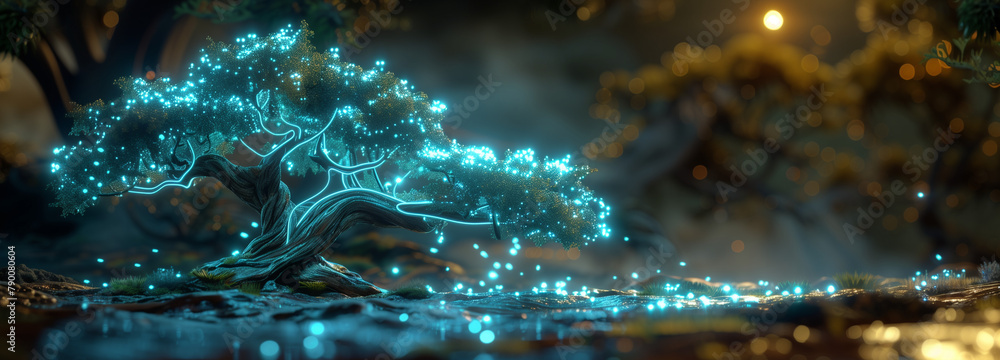 Waterfall in the mountains. AI generated art illustration. Waterfall in the mountains. AI generated art illustration.