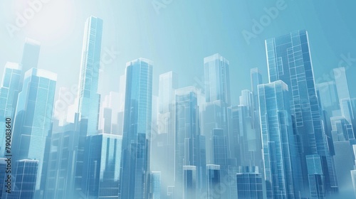 A futuristic city skyline dominated by towering skyscrapers designed by visionary engineers, symbolizing progress and technological advancement