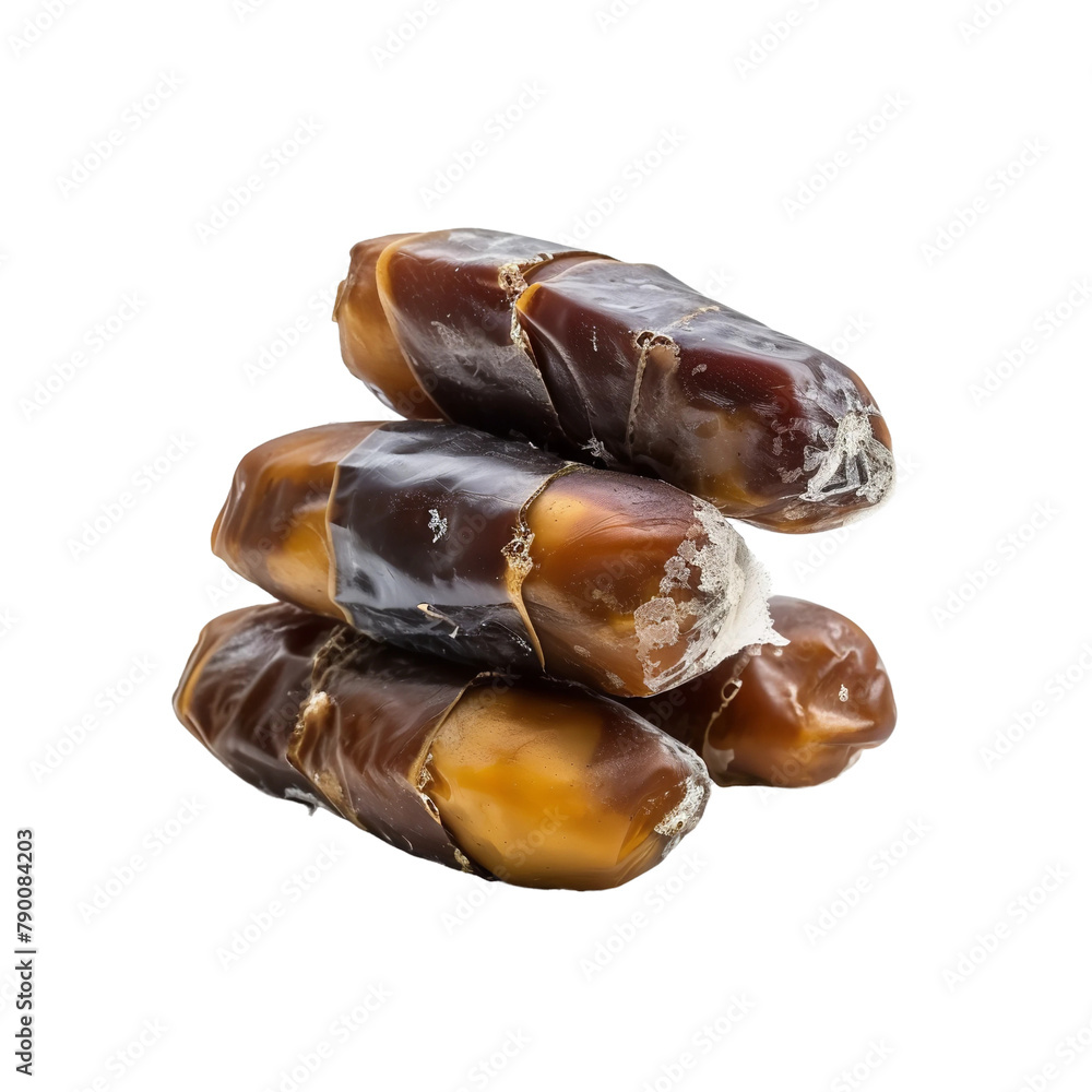 Natural and Fresh Date Delight Isolated On White Background Natural and Fresh Date Delight Isolated On White Background