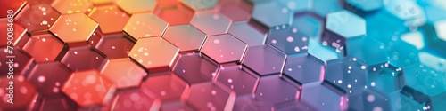 Big data analysis abstract background featuring a mosaic of hexagons